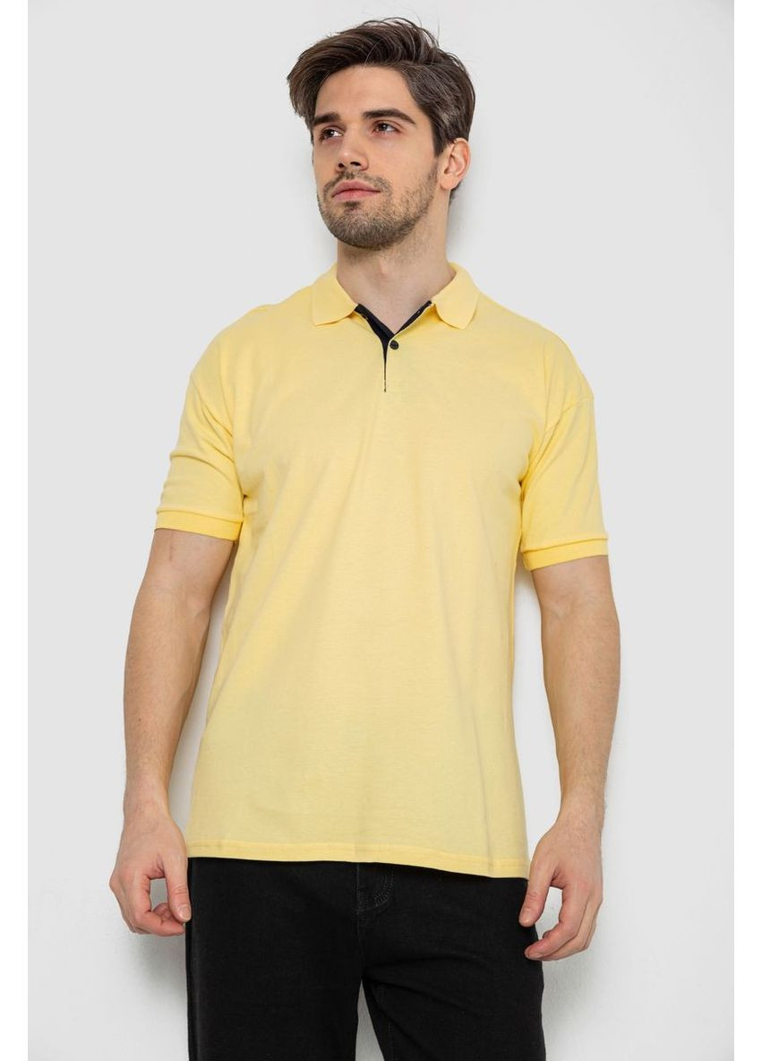 Желтая поло мужское однотонное, 244r2123 Ager