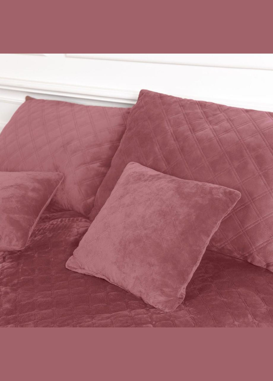 Покрывало Велюровое мягкое Mesa Rose размер 220х240 см ромб/круглый ТЕП (323645231)
