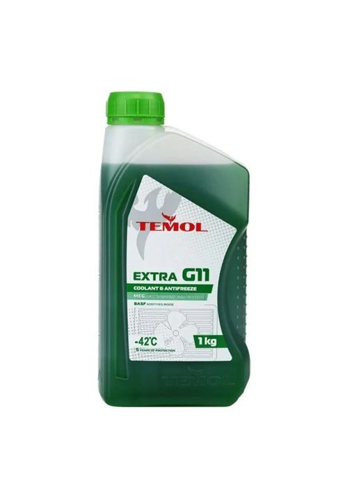 Охолоджуюча рідина EXTRA G11 GREEN (1 л) антифриз зелений (41087) TEMOL (294335732)