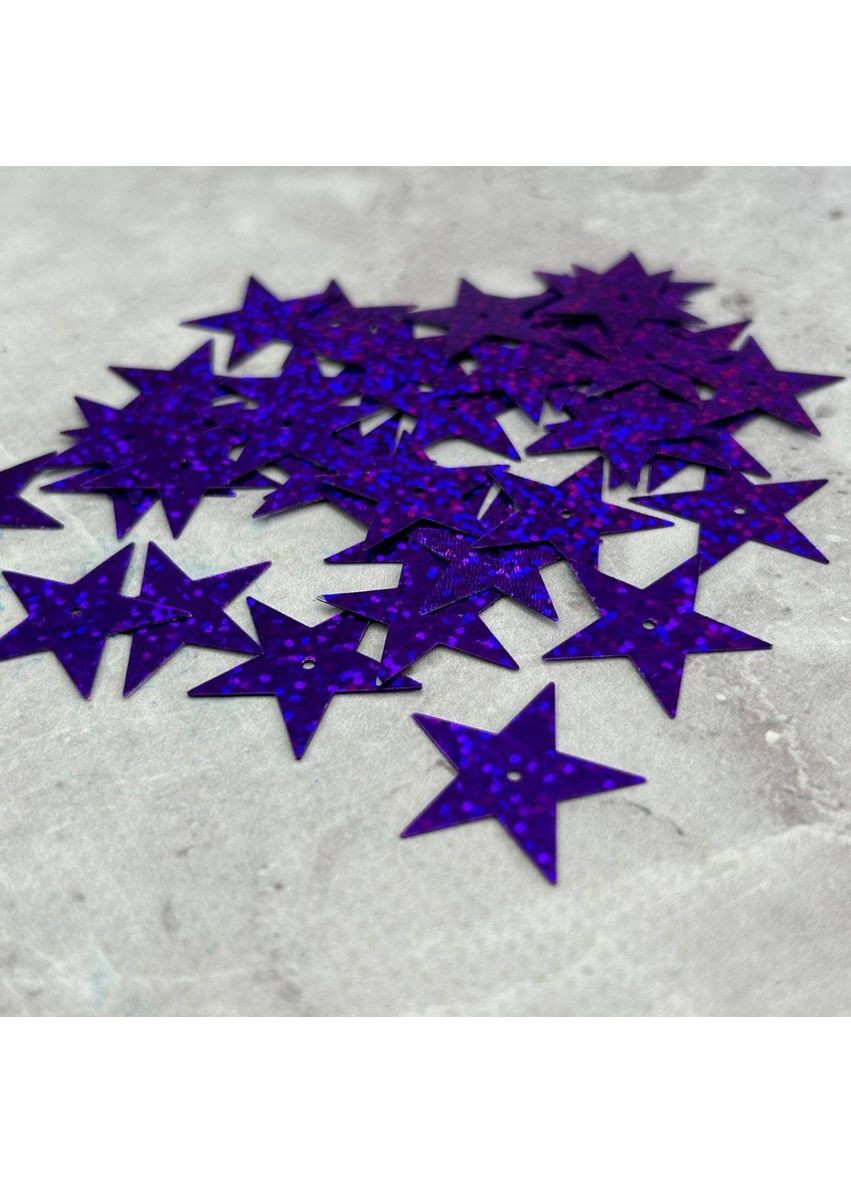 5 г - Паєтка Зірка голограма 25 мм - фіолетовий Plus-plus (353393311)