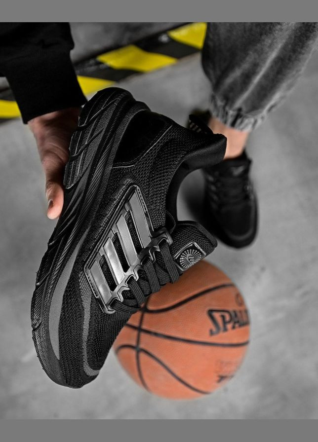 Чорні Літні стильні кросівки чоловічі сітка чорні Freedom