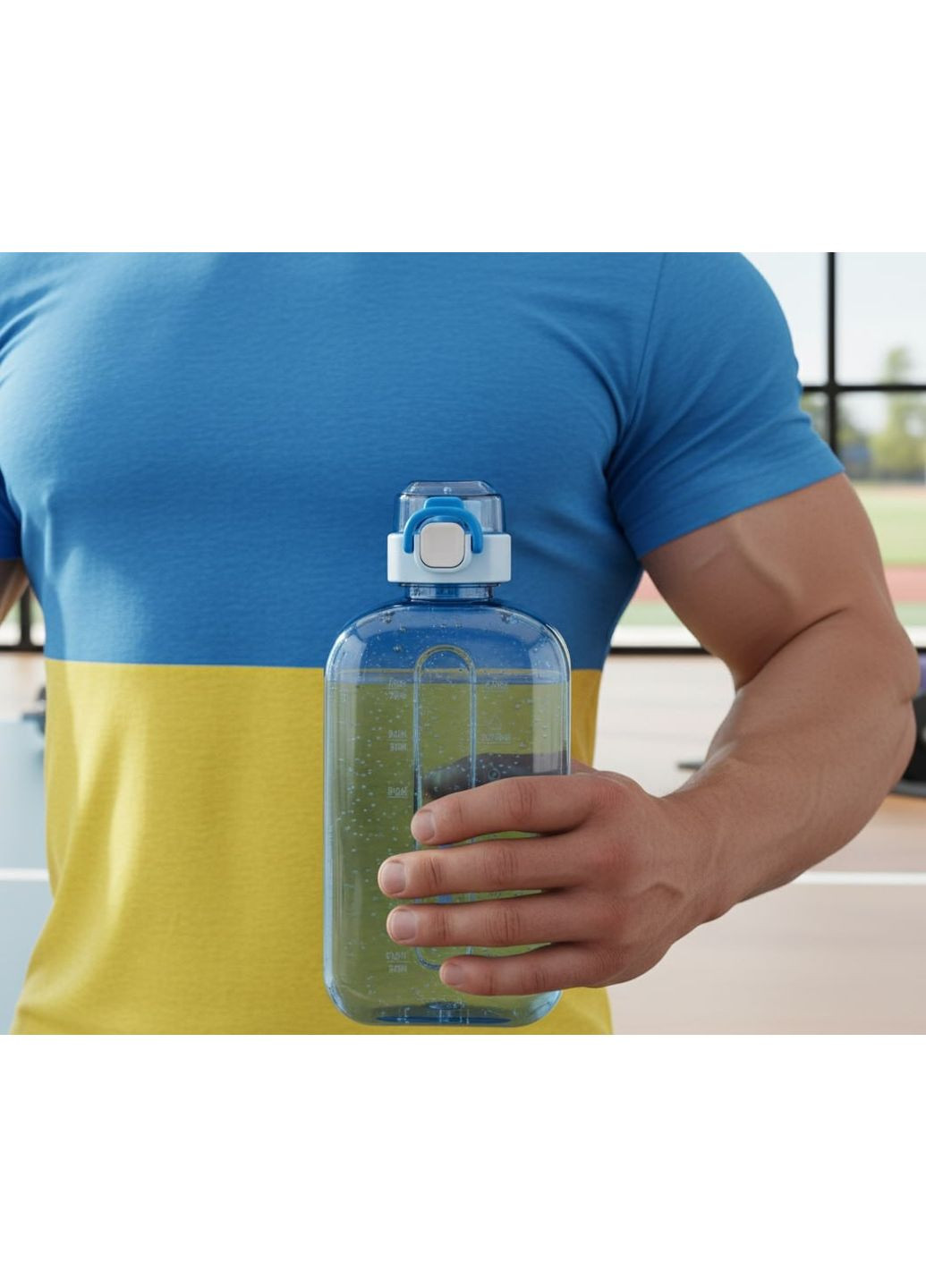 Пляшка SPORT для води із BPA-free пластику 750 мл. Блакитна No Brand (296101767)