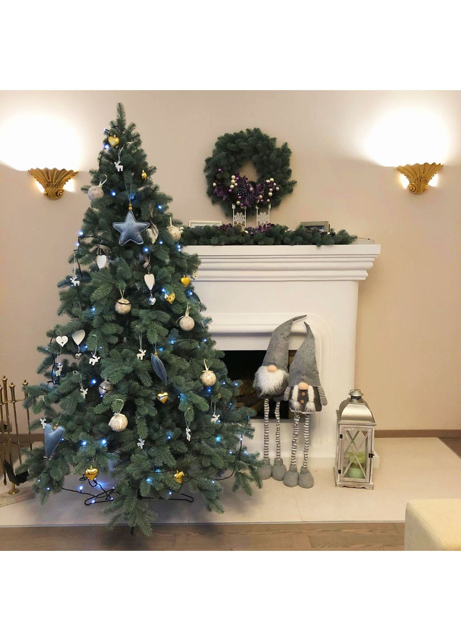 Новогодняя искусственная литая ёлка SGH Premium 180 см голубая HVOYA (366963746)