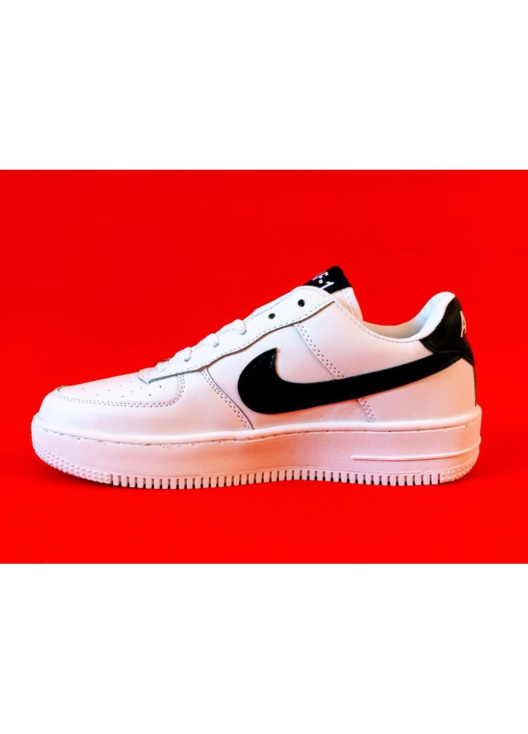 Черные демисезонные кроссовки мужские nike air force 1 white black logo 1 найк аир форс 1 премиум No Brand