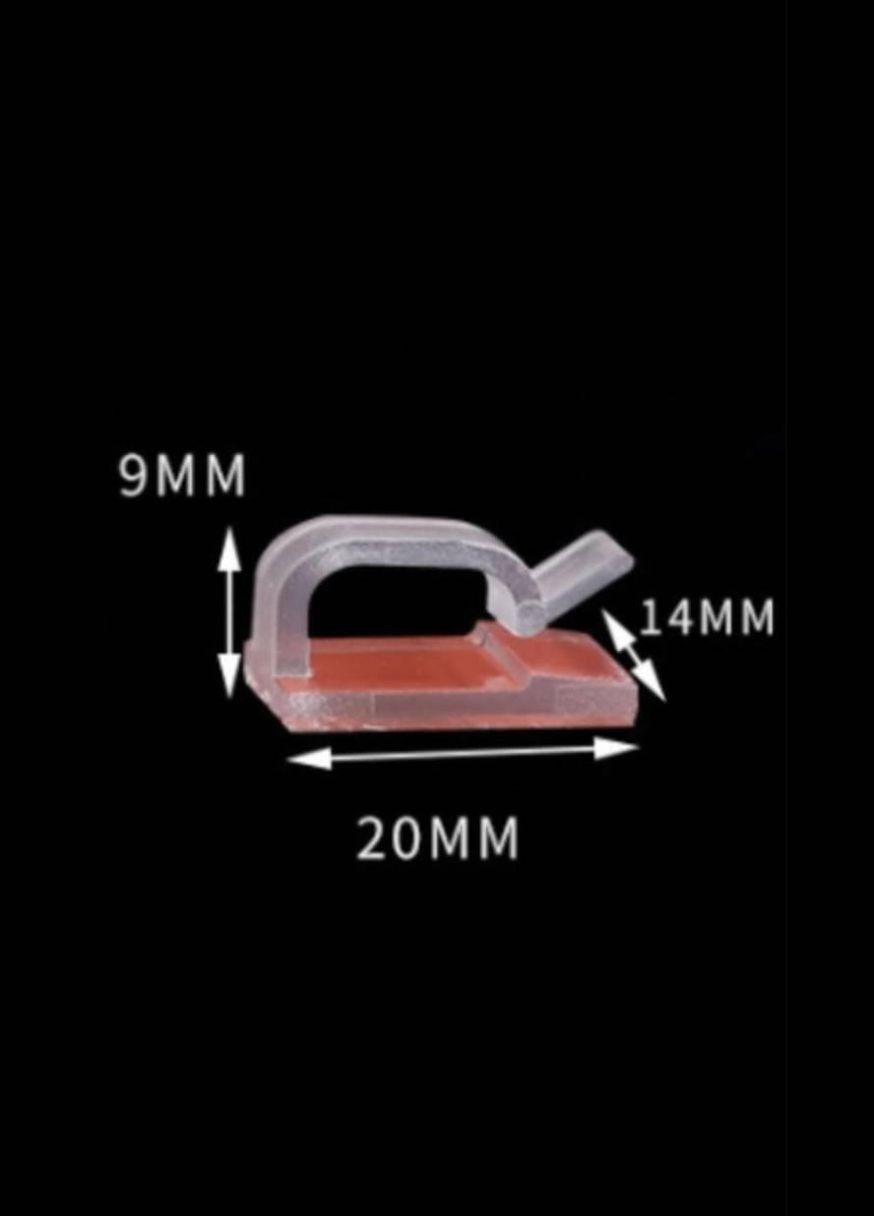 Органайзер Фиксатор кабеля держатель для проволоки самоклеящийся 50 шт L Прозрачный CHOICE (349844919)