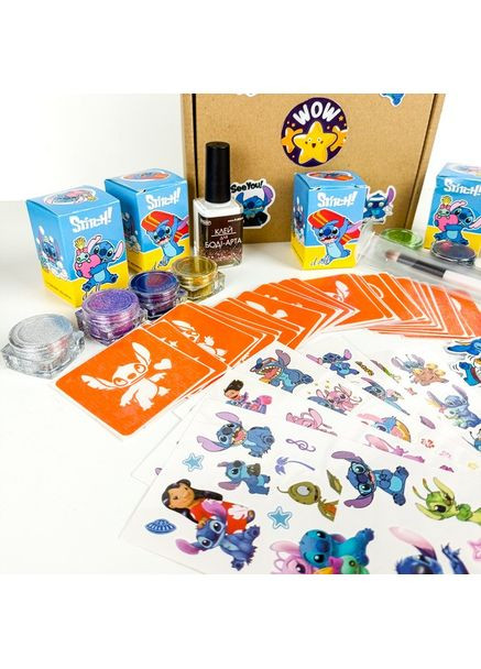 Набір для біо-тату "Wow Box Стіч" wow-box-stich-5 для 5 дітей Fresh Tattoo (364958234)