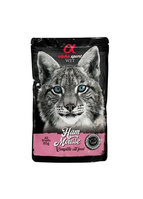 Влажный корм Ham Mousse Cats для котов с ветчиной, 85 гр Alpha Spirit (368850555)