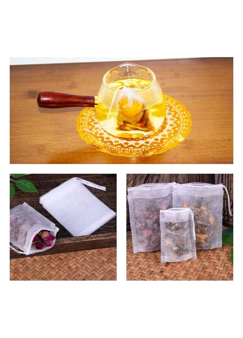 Чайні фільтр-пакети з ниточкою для чаю/кави/спецій 8х10 см упаковка 100 шт No Brand (335057281)