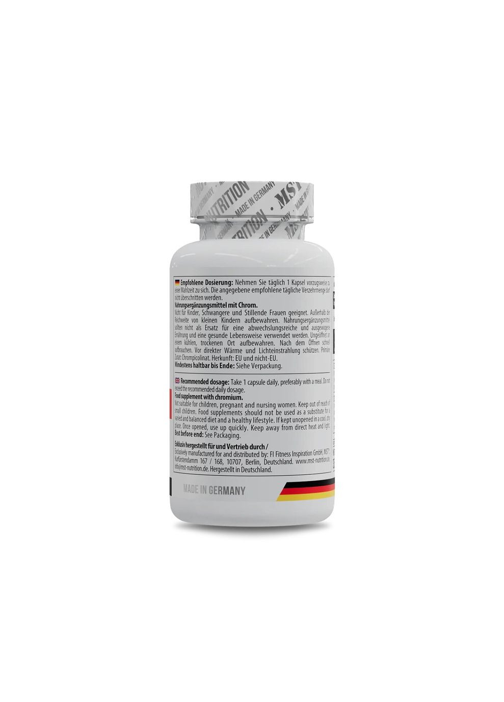 Витамины и минералы Chromium Picolinate, 100 капсул MST (322291872)