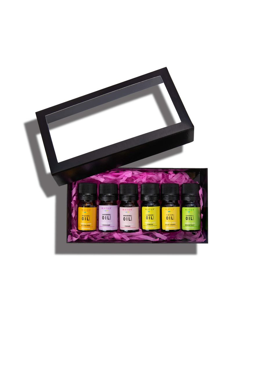 Подарочный набор эфирных масел для волос, тела и ароматерапии "Цветочная симфония" (6 x oil/5 ml) 27 Mayur (365747085)