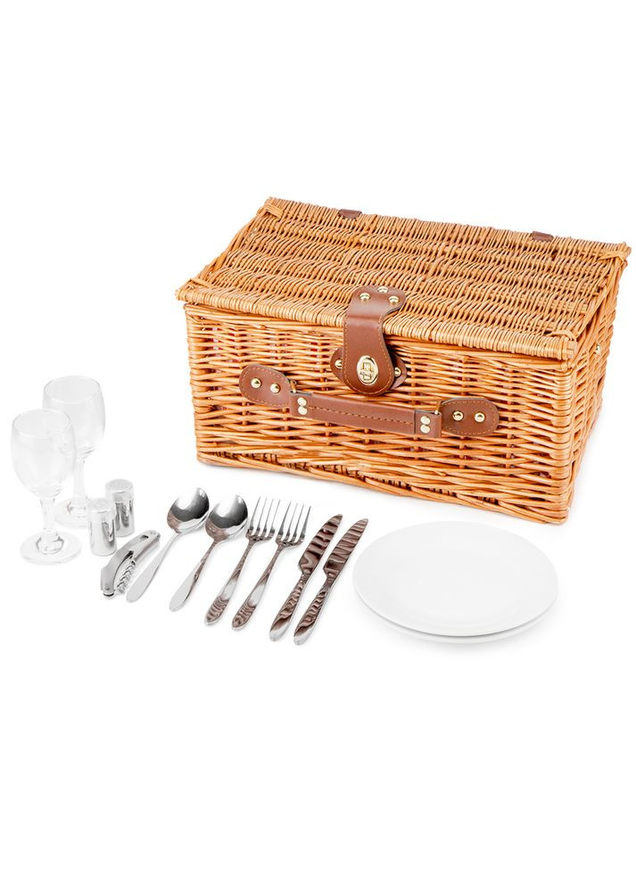 Кошик для пікніка На пляжі на 2 особи коричневий 0503-025 ELISEY (333986414)