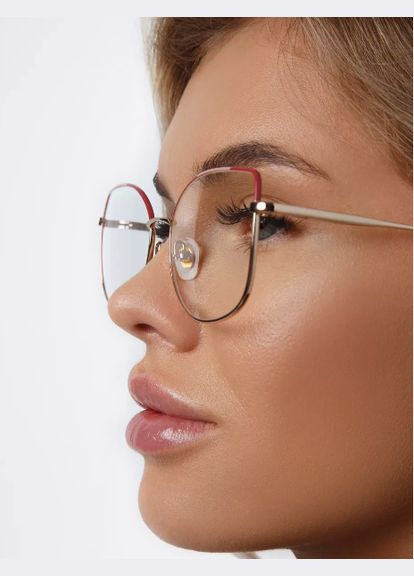 Жіночі фотохромні окуляри для зору -5.00 червоні БлюБлокер Антиблік Fabia Monti (337171379)