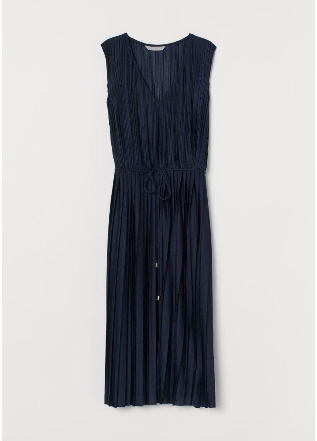 Темно-синее деловое женское платье плиссе н&м (56724) m темно-синее H&M