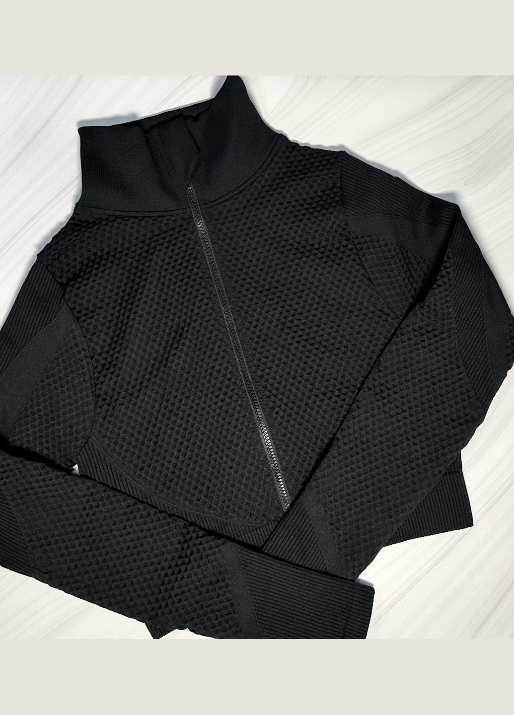 Спортивний комплект (костюм для фітнесу), легінси без пуш-ап + рашгард на блискавці No Brand (322331183)