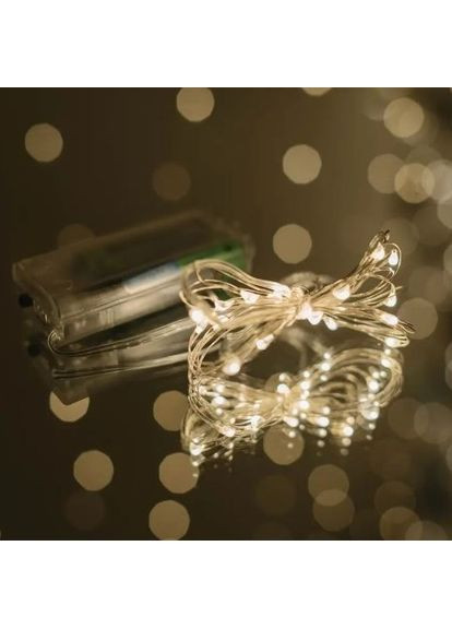 Светодиодная гирлянда нить на 2-х батарейках 20 LED лампочек 2 м 5 шт(2104618699) No Brand (361854773)