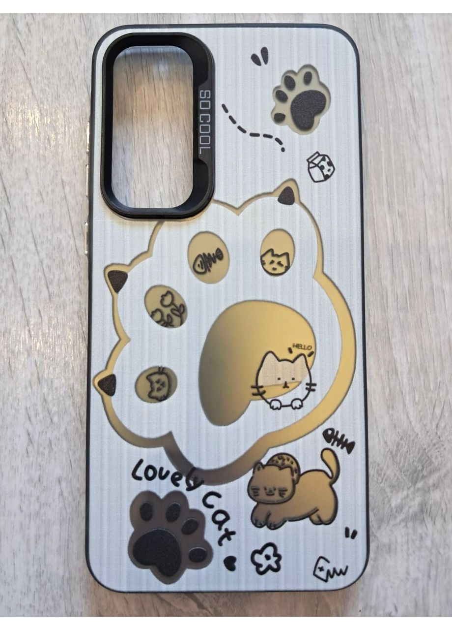 Чехол на A55 5G силиконовые борты акриловый бампер с кошачьей лапкой Samsung (360896465)