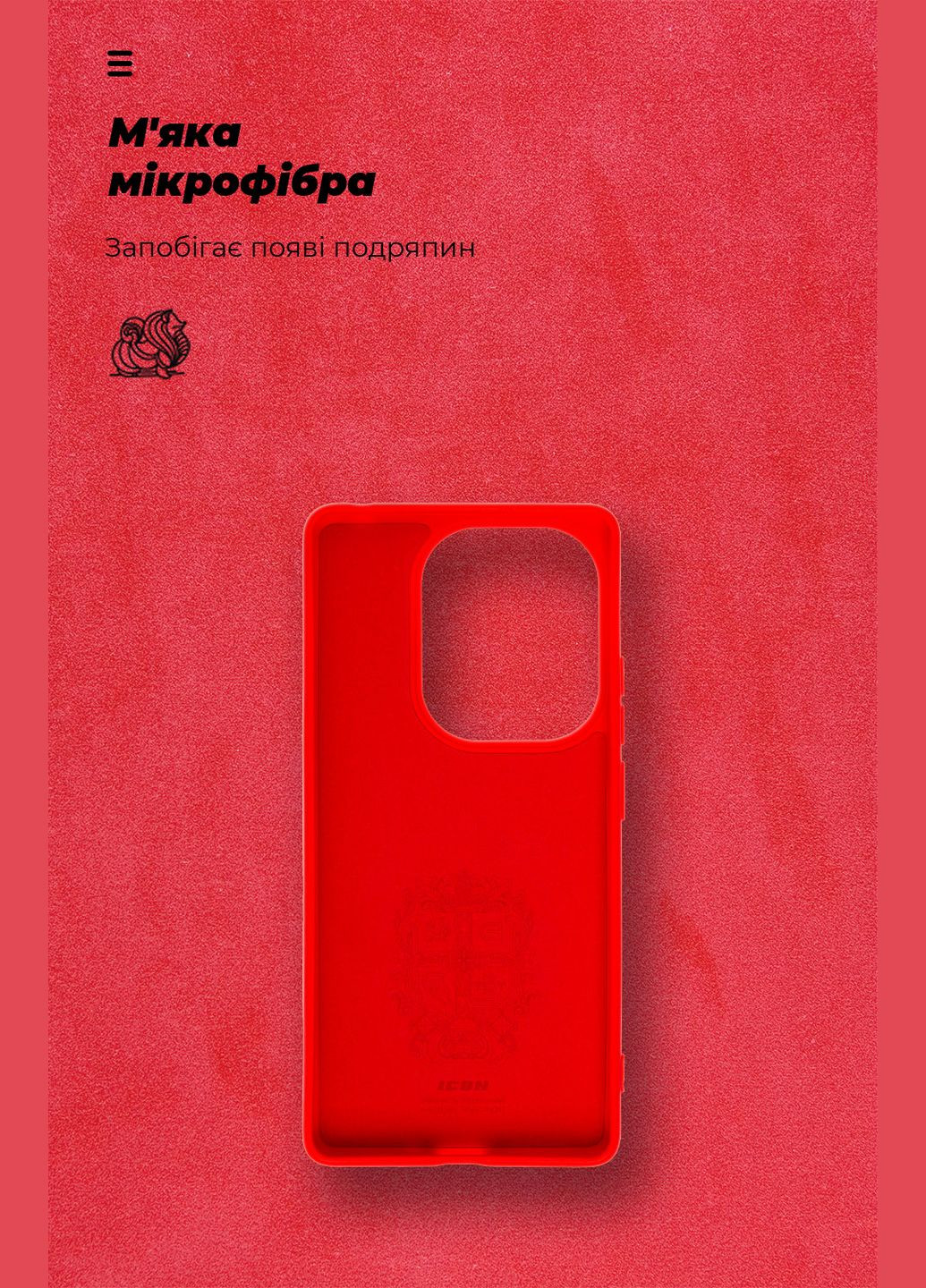 Панель ICON Case для Xiaomi Poco M6 Pro 4G Red (ARM74149) ArmorStandart (289361627)