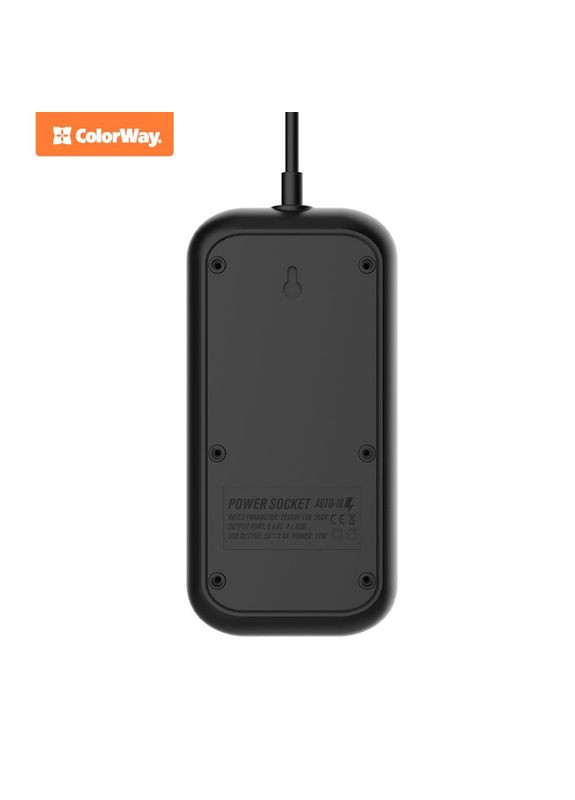 Мережевий фільтрподовжувач СolorWay 6 розеток/4 USB 2 м Black (CW-CHE64B) Colorway (294978829)