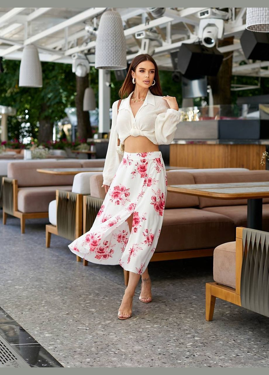 Спідниця міді з цікавим принтом Adelante (345122766)