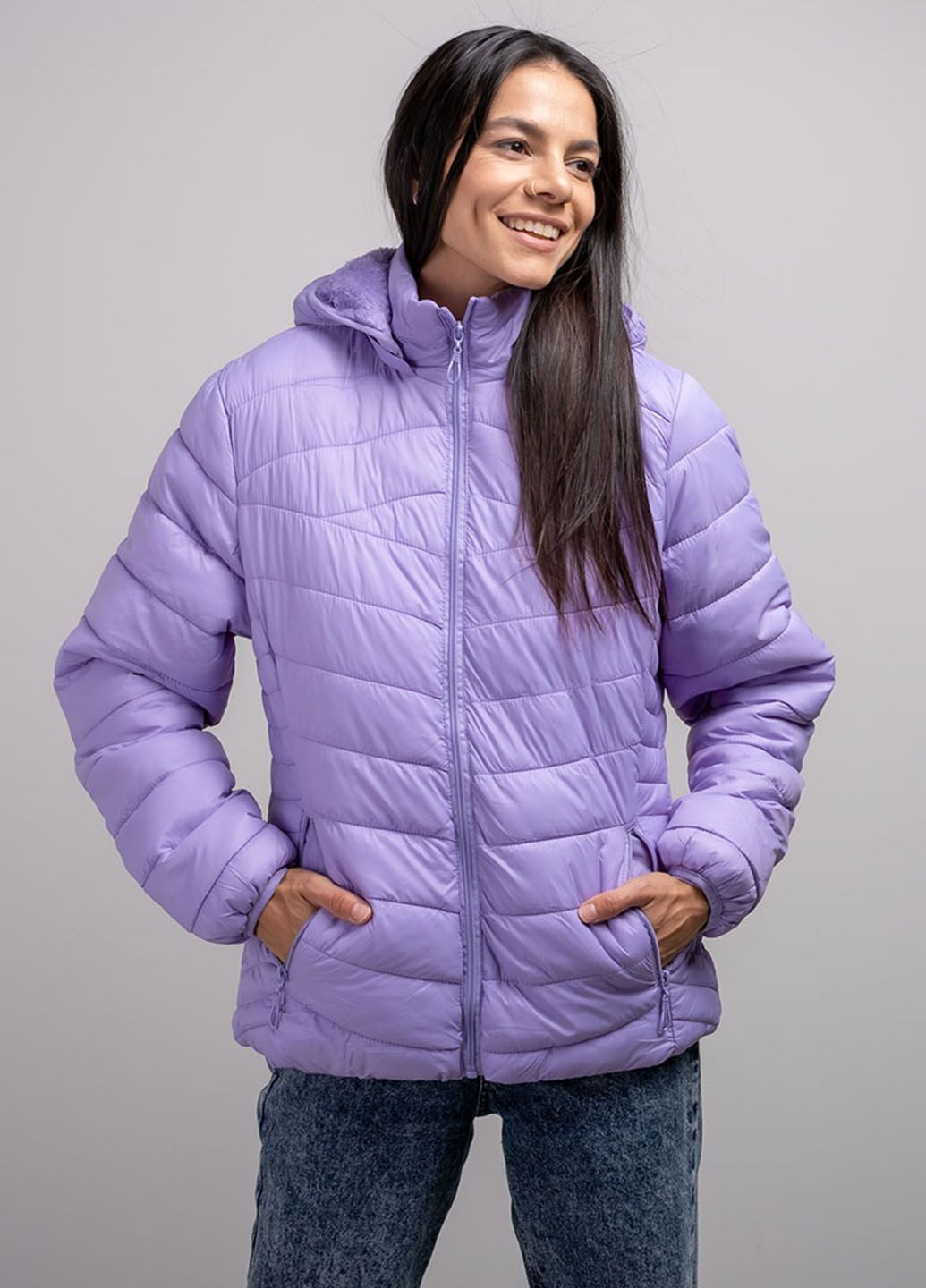 Фіолетова зимня куртка жіноча 341073 Power