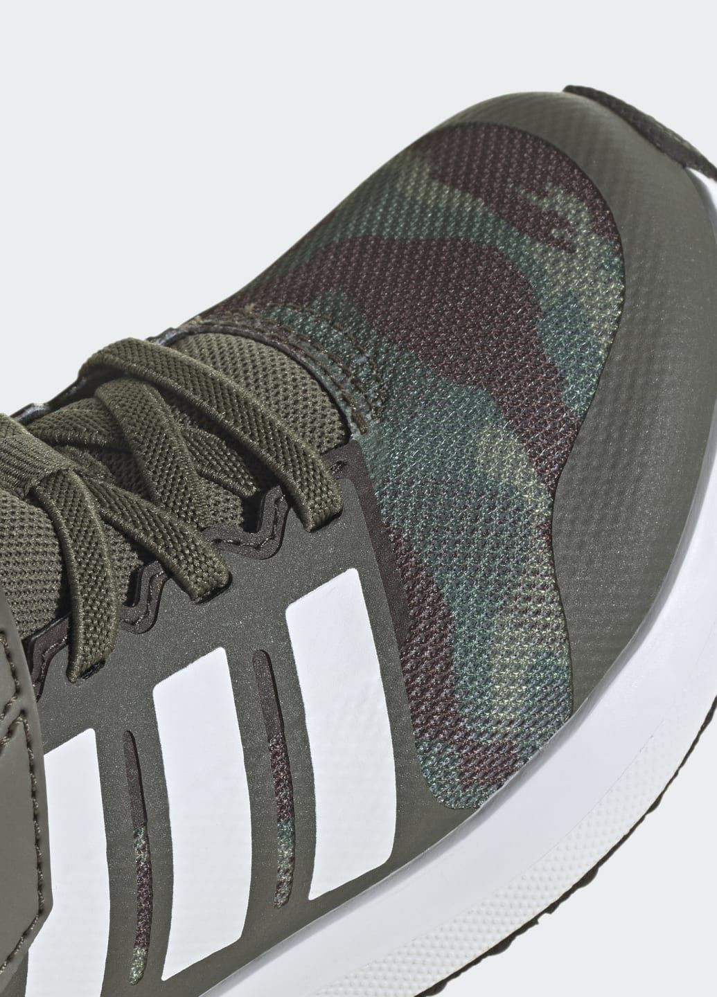 Зеленые всесезонные кроссовки fortarun 2.0 cloudfoam elastic lace top strap adidas
