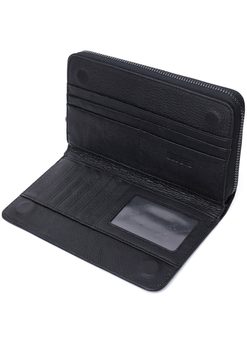 Мужской клатч с блоком для карт из натуральной кожи 22694 Черный st leather (298111820)