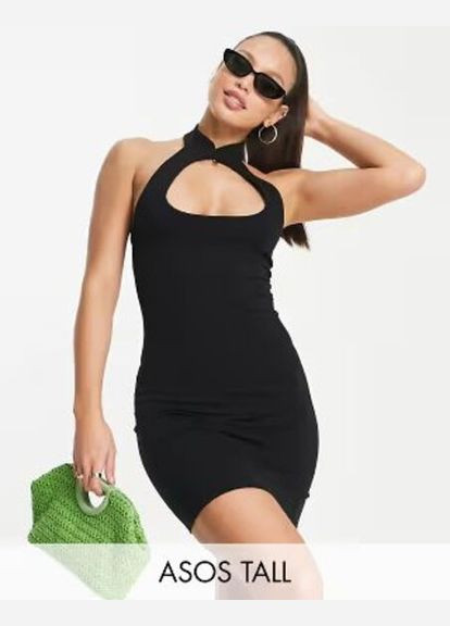 Чорна пляжна сукня Asos однотонна