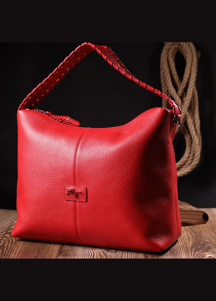 Вмістка жіноча сумка шкіряна червоний 20849 Karya (329195588)