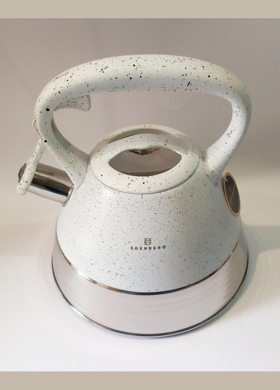 Чайник со свистком EB8827-White 3 л белый Edenberg (300079035)