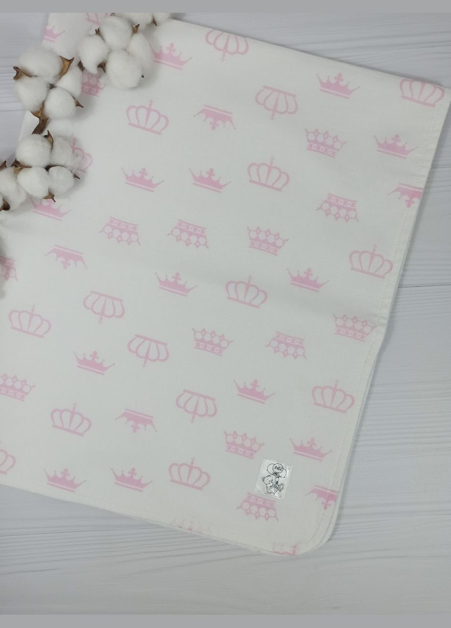 Пелюшка дитяча непромокаюча a.l.babybox Корони 50x80 см Білий No Brand (308752147)