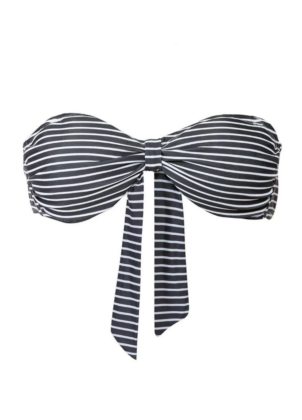 Черно-белый летний купальник раздельный Esmara