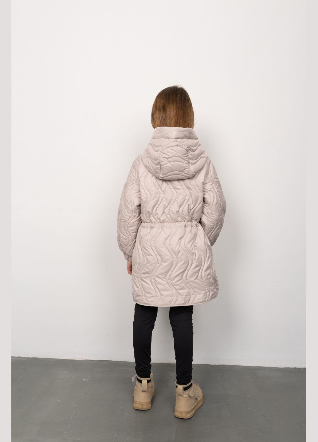 Комбинированная демисезонная куртка бежевый Cvetkov Рита