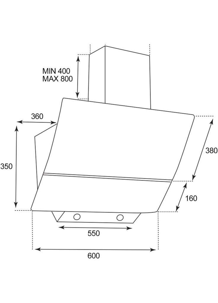 Витяжка кухонна (m338239) Grunhelm GVN 325 BK (369032350)