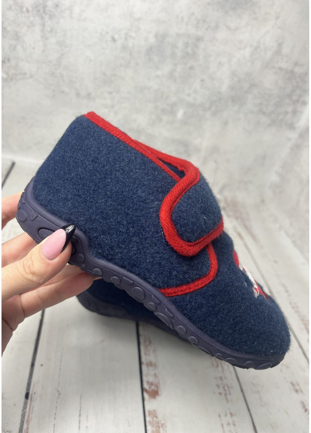 Темно-синие тапочки детские на мальчика темно-синий (1070) Lupilu