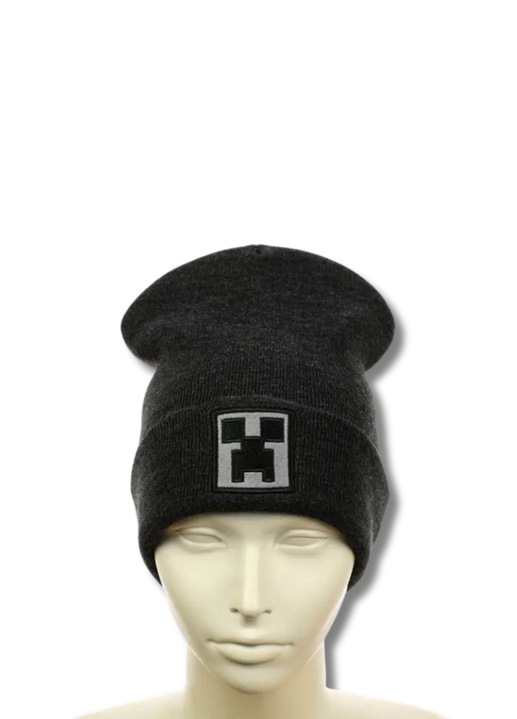 Детская демисезонная шапка бини Майнкрафт / Minecraft No Brand Дитяча шапка біні з вишивкою (346390186)