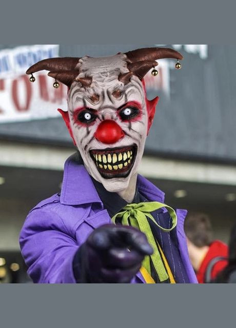 Маска из латекса ручной работы Клоун убийца (M10056) MOLEZU One Size No Brand (307837725)