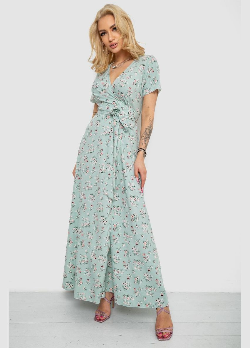 Комбинированное сарафан с цветочным принтом, цвет светло-мятный, Ager