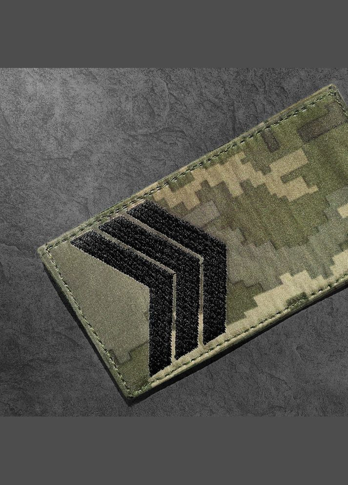 Шеврон на липучке погон звания Сержант ВСУ 5х10 см IDEIA (275870867)