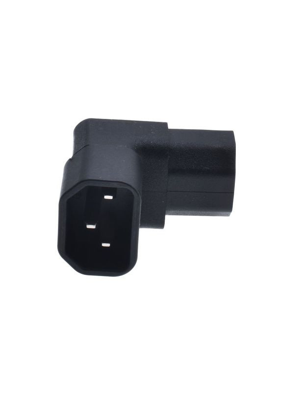 Перехідник живлення IEC(C13) (C14) (адаптер) 90° вверх кутовий Cu Lucom (370888565)