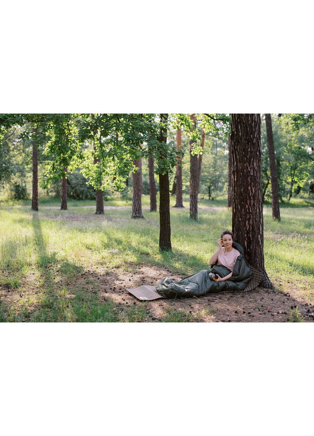 Спальный мешок Hunter XXL кокон правый olive 220/90-55 UTTS-005 Totem (366220635)