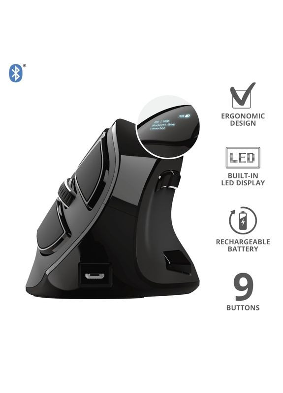 Мышь Voxx Rechargeable Ergonomic WL Black (23731_TRUST) Trust (360412383)
