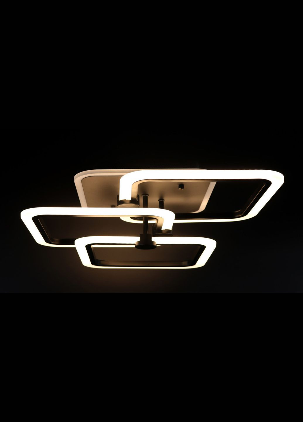 Люстра светодиодная потолочная LED светильник для квартиры на потолок лэд с пультом 25768 Черный 13х45х53 см. Sunnysky (364755575)