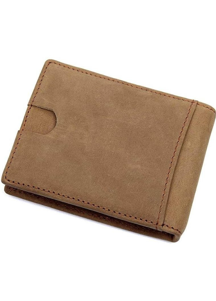 Затиск для грошей 14532 з натуральної шкіри Коричневий Vintage (317276268)