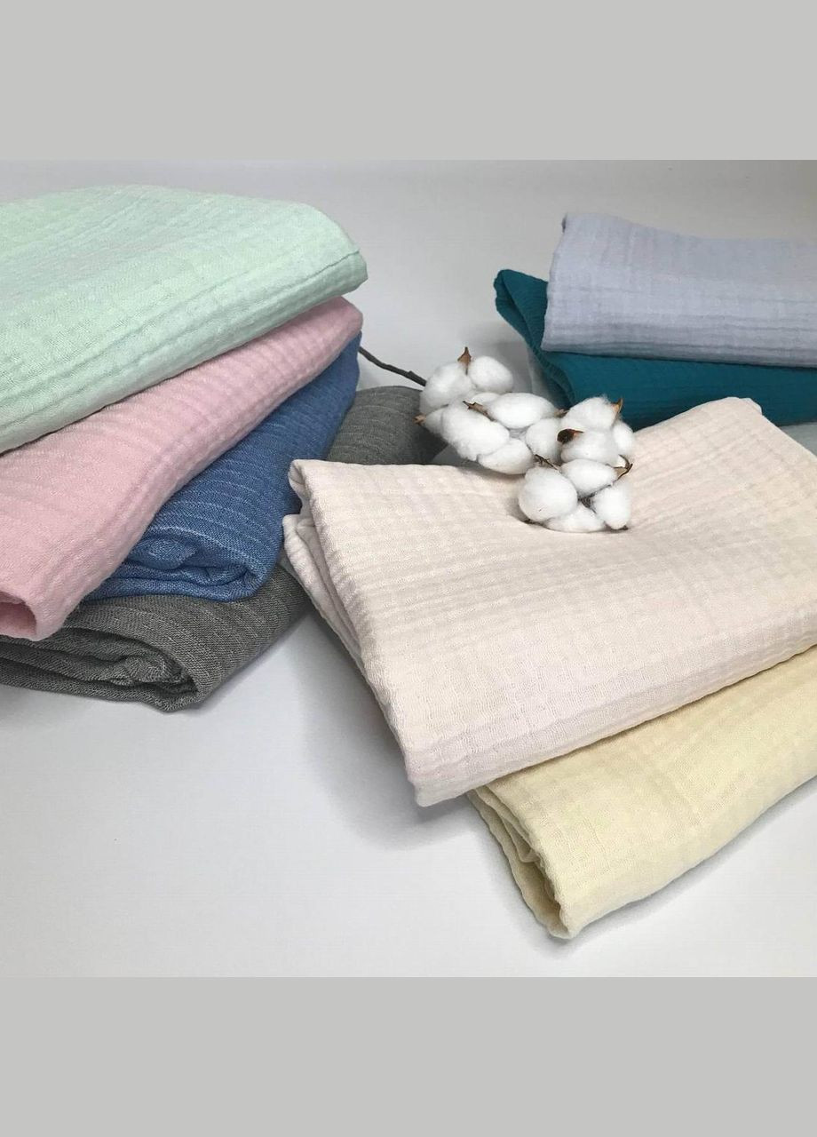 Плед детский без вышивки Терракотовый четырехслойный муслин 100x80 см. Penetka (323210877)