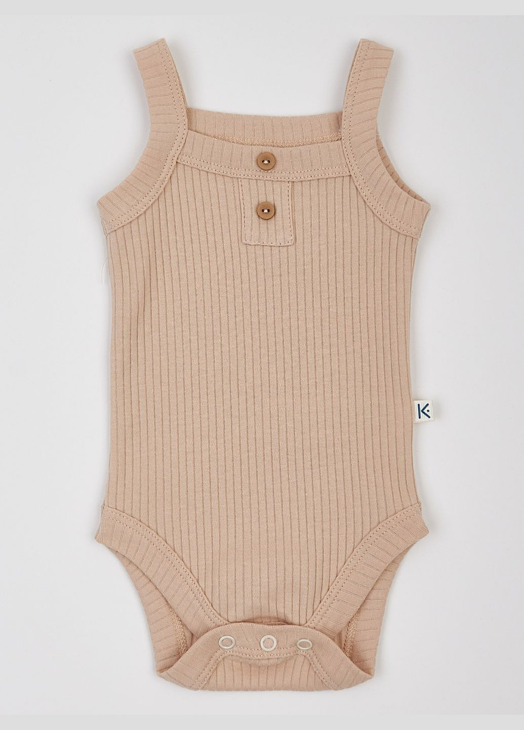 Боди-майка детская бежевая с пуговицами с фактурой KRAKO (322720056)