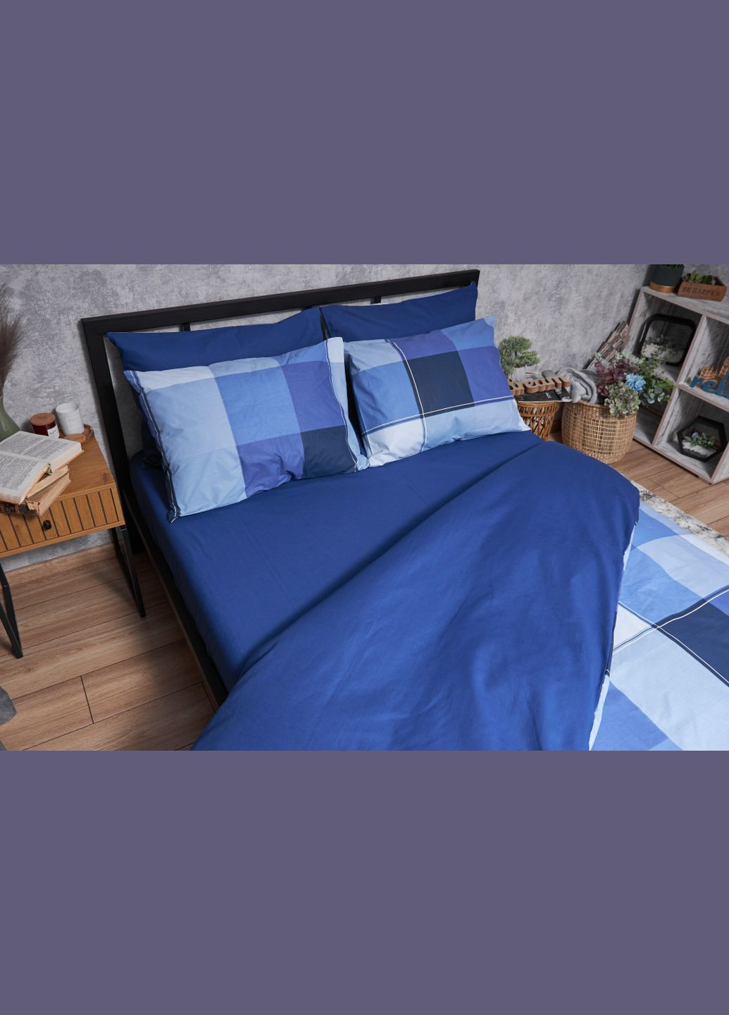Комплект постельного белья Бязь Gold Люкс «» двуспальный 175х210 наволочки 4х70х70 (MS-820004874) Moon&Star finland blue (293147972)