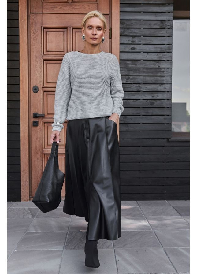 Светло-серый джемпер 2910 фламинго Triko Bakh