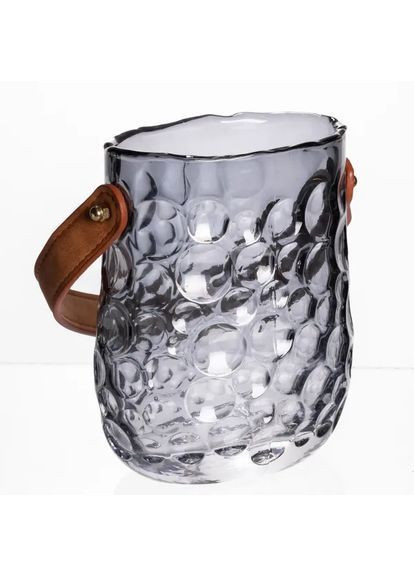 Ваза для квітів та декору Сумочка 800 мл, димчастий сірий HP-19-153-2 No Brand (372459374)