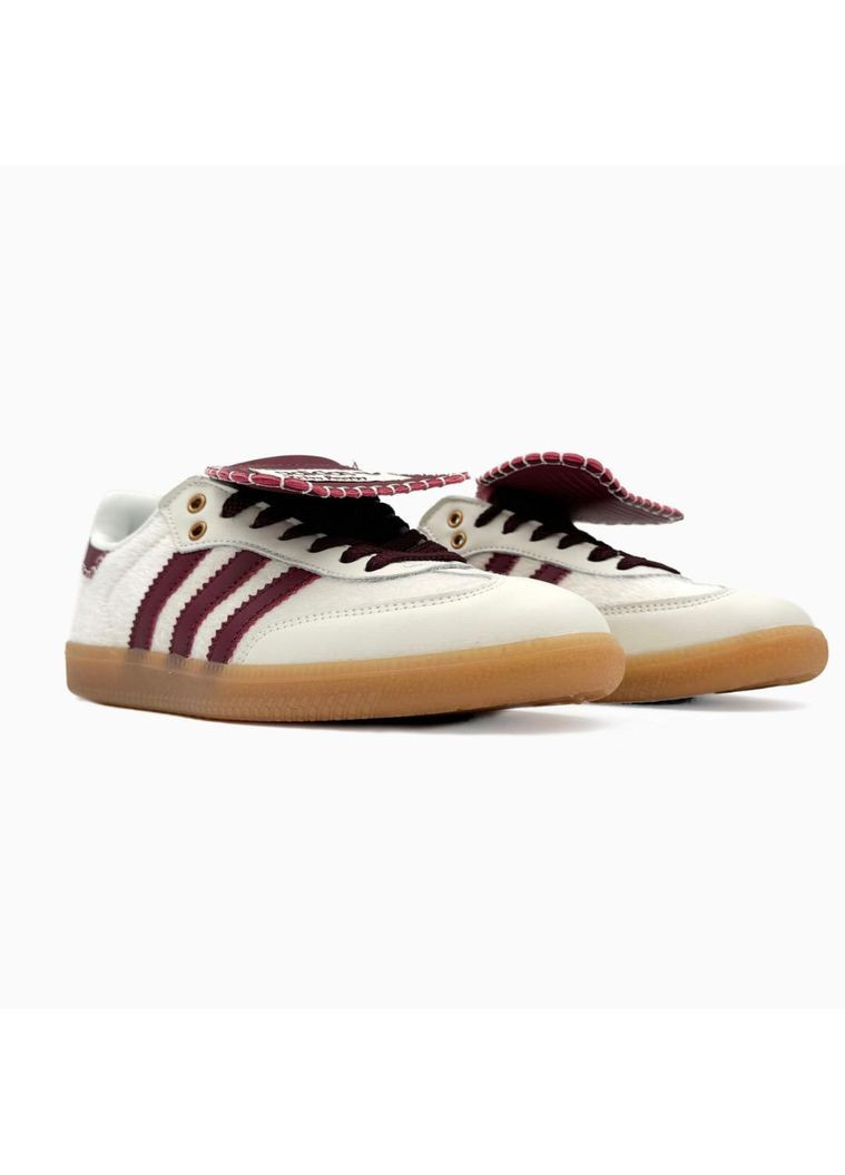 Бежеві Осінні кросівки чоловічі adidas samba wales bonner white bordo адідас самба No Brand