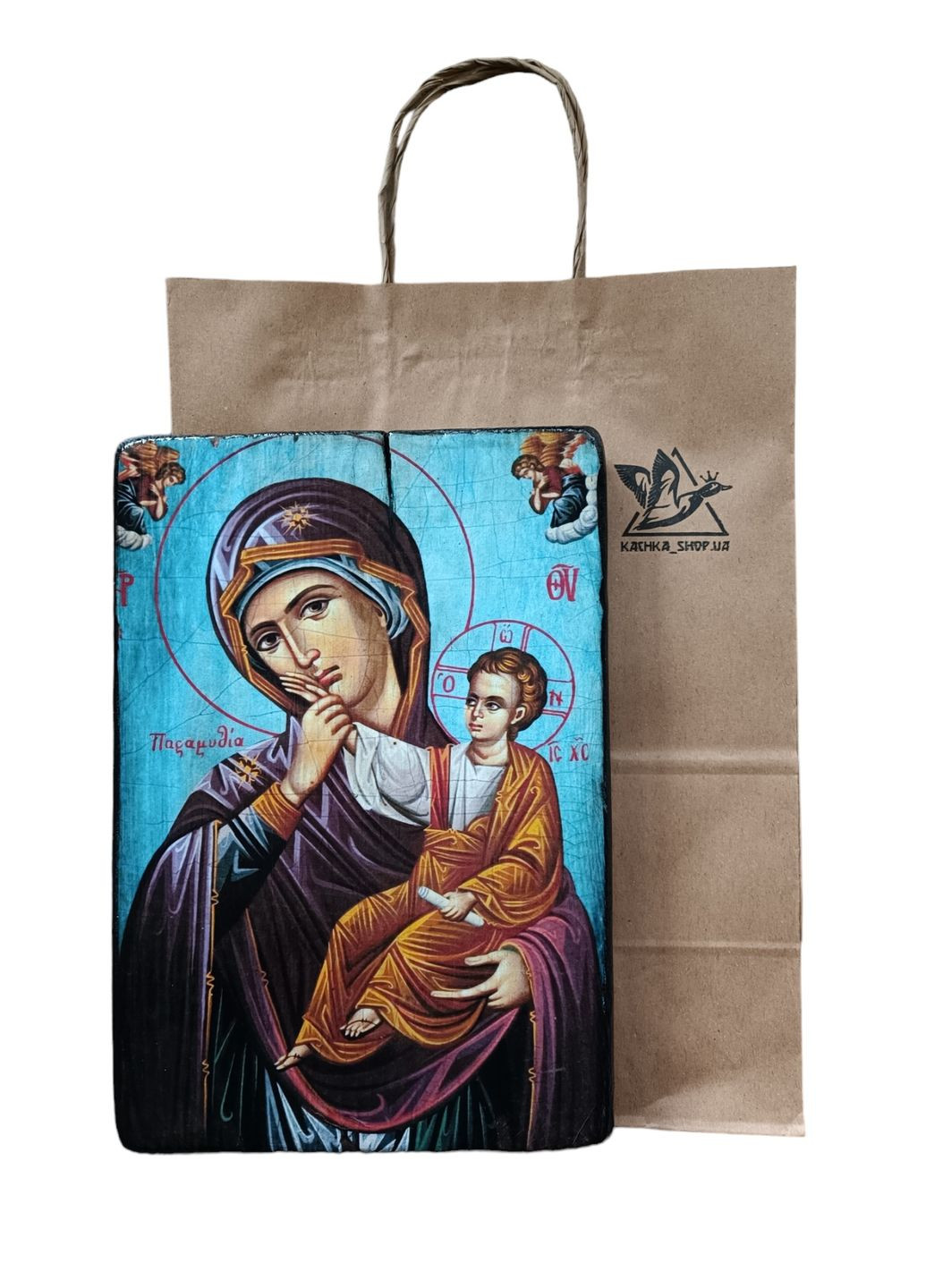 Панно Божа Матір виконана на дереві Handmade ікона (294335100)